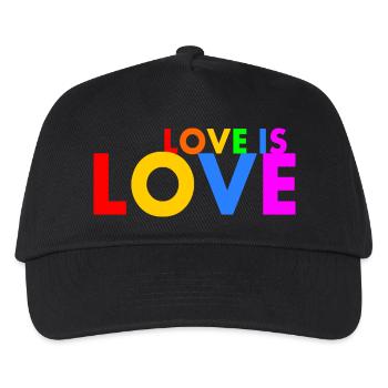 Love is love - Kinder Basecap - Schwarz - Vorne