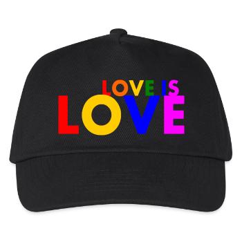 Love is love - Kinder Basecap - Schwarz - Vorne
