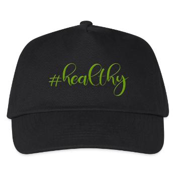 #healthy - Kids’ Baseball Cap - black - Front