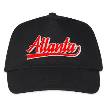Atlanta Script Retro Logo - Kinder Basecap - Schwarz - Vorne