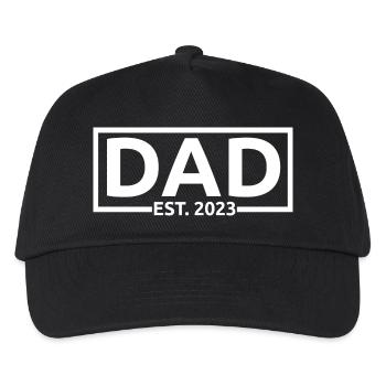 Dad Est. 2023, Dad To Be, Pregnancy Announcement - Kids’ Baseball Cap - black - Front