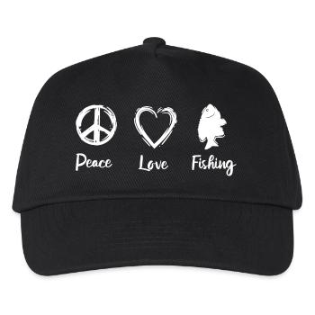 Love of fishing - Kids’ Baseball Cap - black - Front