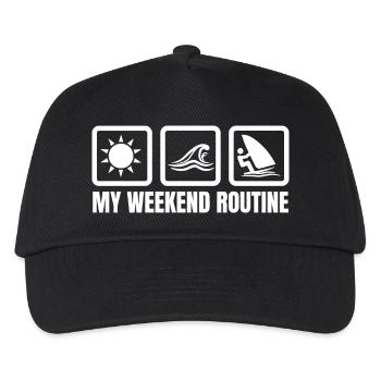 Ma routine du week-end - Casquette de baseball Enfant - noir - Devant