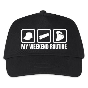 Ma routine du week-end - Casquette de baseball Enfant - noir - Devant