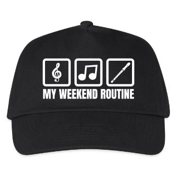 Ma routine du week-end - Casquette de baseball Enfant - noir - Devant