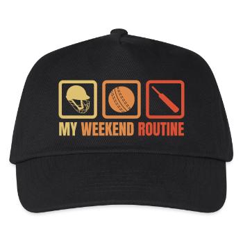 Ma routine du week-end - Casquette de baseball Enfant - noir - Devant