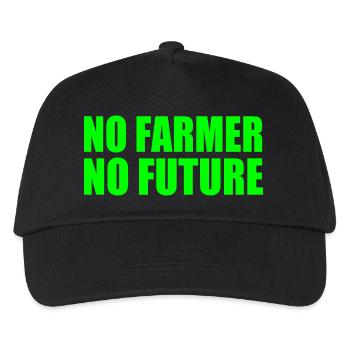no farmer no future - Kinder Basecap - Schwarz - Vorne