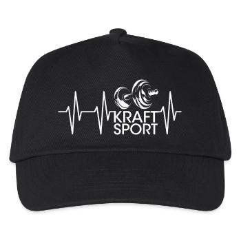 pulse gym weights weight training heartbeat curls icon - Kids’ Baseball Cap - black - Front