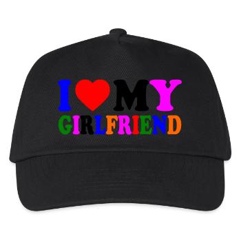 I love my girlfriend - Kinder Basecap - Schwarz - Vorne
