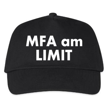 Mfa am limit - Kinder Basecap - Schwarz - Vorne