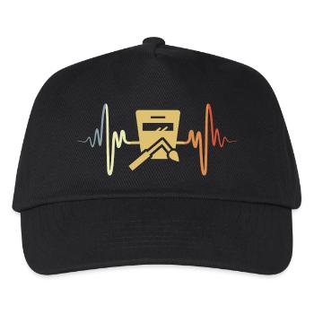 Schweißer Herzklopfen Vintage - Kinder Basecap - Schwarz - Vorne