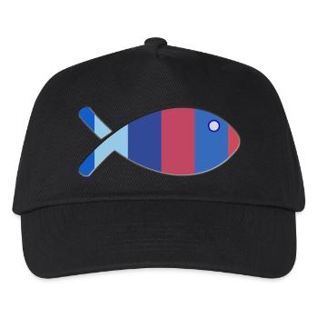FISH - Kids’ Baseball Cap - black - Front