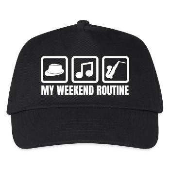 Ma routine du week-end - Casquette de baseball Enfant - noir - Devant