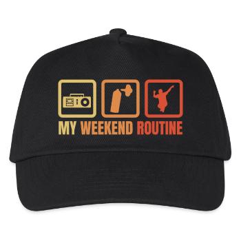 Routine du week-end Break Dancer - Casquette de baseball Enfant - noir - Devant