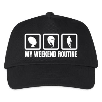 Ma routine du week-end - Casquette de baseball Enfant - noir - Devant