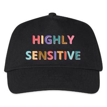 Très sensible en anglais et coloré - Casquette de baseball Enfant - noir - Devant