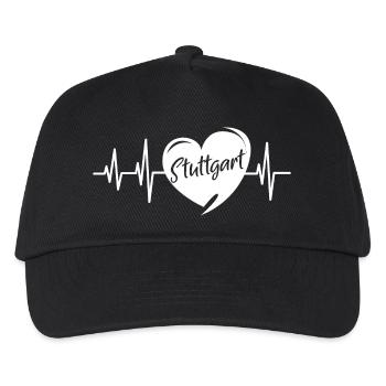 Stuttgart Heartbeat Love City Symbol Logo Picture - Kids’ Baseball Cap - black - Front