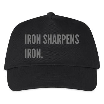 Iron sharpens iron. - Kids’ Baseball Cap - black - Front