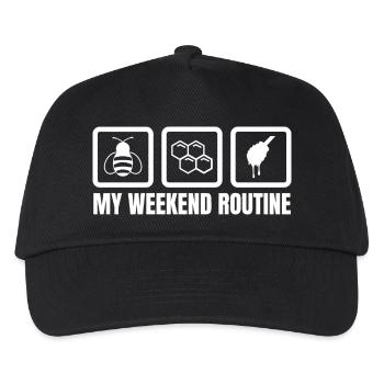 Ma routine du week-end - Casquette de baseball Enfant - noir - Devant