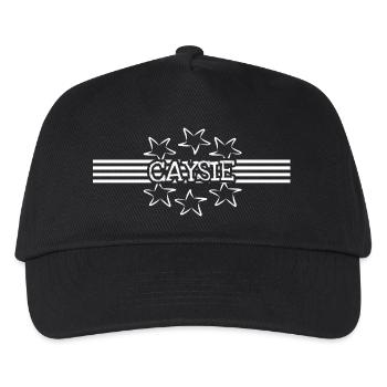 Frauenname Caysie - Kinder Basecap - Schwarz - Vorne