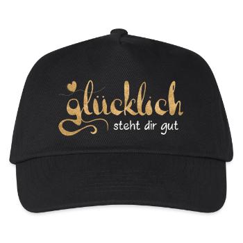 Happy looks good on you - Kids’ Baseball Cap - black - Front