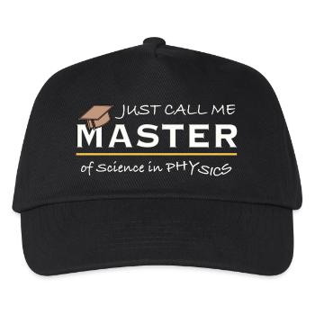 Just Call Me Master of Physics – Physiker Humor - Kinder Basecap - Schwarz - Vorne