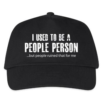 I used to be a people person - Kinder Basecap - Schwarz - Vorne