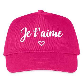 Ich liebe dich - Kinder Basecap - Fuchsia - Vorne