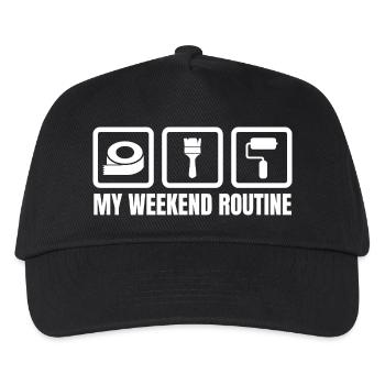 Ma routine du week-end - Casquette de baseball Enfant - noir - Devant