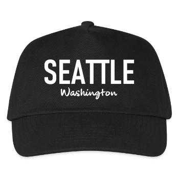 Seattle - Washington - États-Unis - États-Unis d’Amérique - Casquette de baseball Enfant - noir - Devant