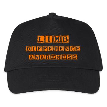 Im April tragen wir Orange Limb Loss Limb - Kinder Basecap - Schwarz - Vorne