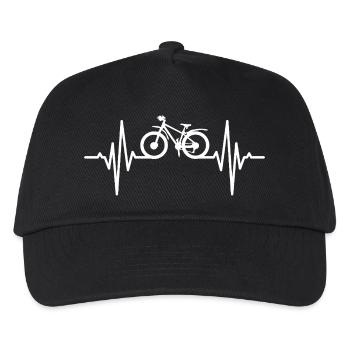 Mountainbiking Herzlinie - Kinder Basecap - Schwarz - Vorne