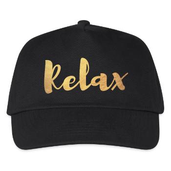 Yoga Relax Gold Handwriting Meditation Exclusive om - Kids’ Baseball Cap - black - Front