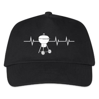 Heartbeat of BBQ - Kids’ Baseball Cap - black - Front