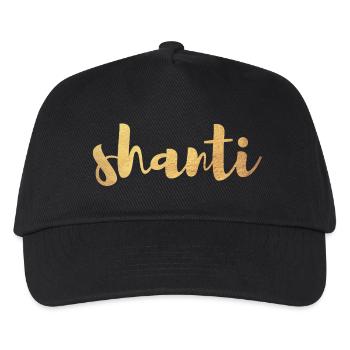 Shanti Gold Tranquillité Yoga Paix om Namaste Bouddhisme - Casquette de baseball Enfant - noir - Devant