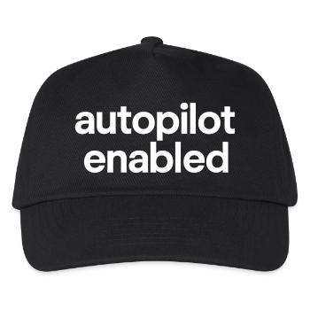autopilot enabled - Kids’ Baseball Cap - black - Front