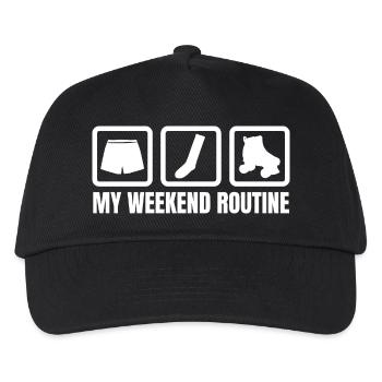 Ma routine du week-end - Casquette de baseball Enfant - noir - Devant
