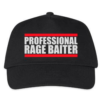 Professional Rage Baiter Troll Aufmerksamkeit Spaß - Kinder Basecap - Schwarz - Vorne