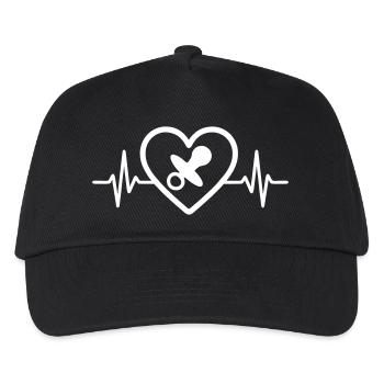Heart + Childminder / Nanny Super Nanny - Kids’ Baseball Cap - black - Front