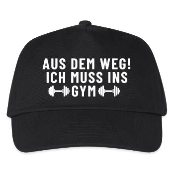Aus dem Weg! ich muss ins Gym - Kinder Basecap - Schwarz - Vorne