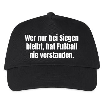 Siege allein verstehn Fußball nicht - Kinder Basecap - Schwarz - Vorne