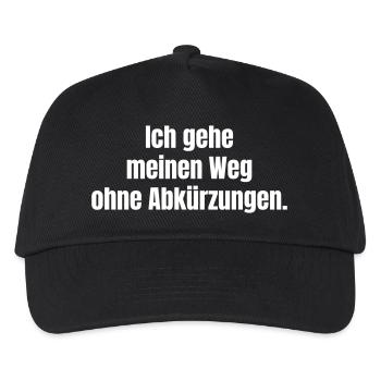 Mein Weg Ohne Abkürzungen - Kinder Basecap - Schwarz - Vorne