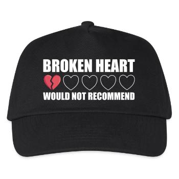 Broken Heart would not recommend Anti Valentine - Kids’ Baseball Cap - black - Front