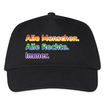 All people. All rights reserved. Always. – Pride Stateme - Kids’ Baseball Cap - black - Front