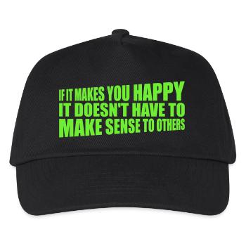 If Makes You Happy Sense Others Spruch Glück Frei - Kinder Basecap - Schwarz - Vorne