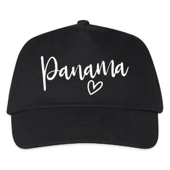 Panama Heart Women's Love Panama - Kinder Basecap - Schwarz - Vorne