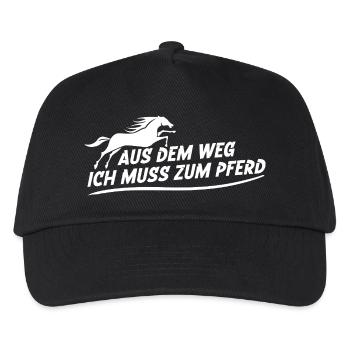 Out of the way, I have to go to the horse - Kids’ Baseball Cap - black - Front