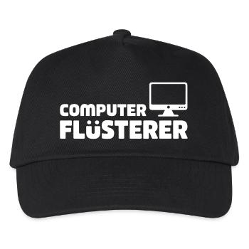 Computer Flüsterer Retro-Tech - Kinder Basecap - Schwarz - Vorne