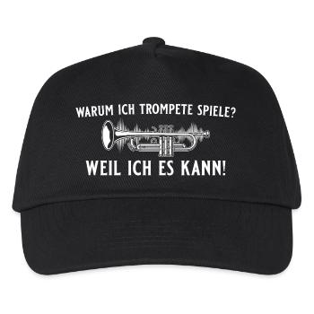 Trompete spielen? Weil ich es kann! – Trompeter - Kinder Basecap - Schwarz - Vorne