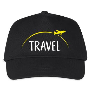 Faute de frappe de voyage avec Airplane Circle - Casquette de baseball Enfant - noir - Devant